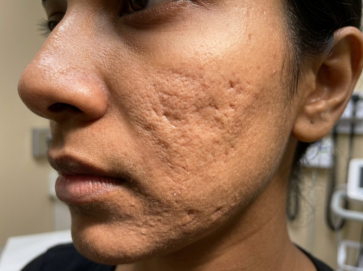 Before MNRF Acne Scars